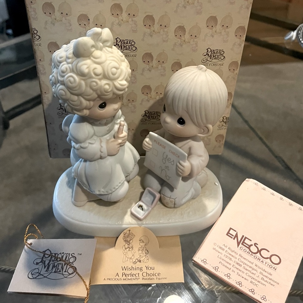 Precious Moments 1988 Wishing You a Perfect Choice in box with tags